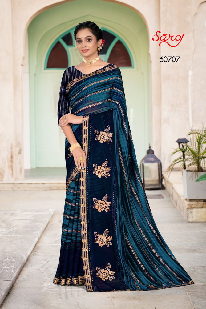 Lashkara Vol 2 By Saroj Chiffon Sarees Catalog
